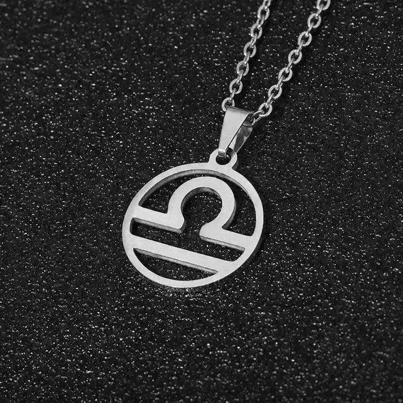 12 Constellation Necklace Accessories Stainless Steel Necklace