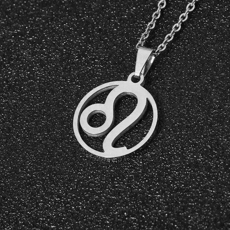 12 Constellation Necklace Accessories Stainless Steel Necklace