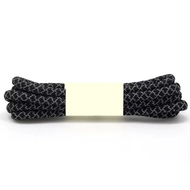 1Pair Fluorescent Sneaker Shoestrings Sport Shoelaces Reflective Round Rope Shoes Lace Light Shoelace Shoe Accessories 100/120cm
