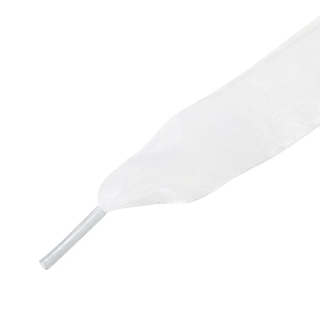 2 Pairs Flat Snow Yarn Shoelaces 2.5cm Wide Transparent Shoe Laces