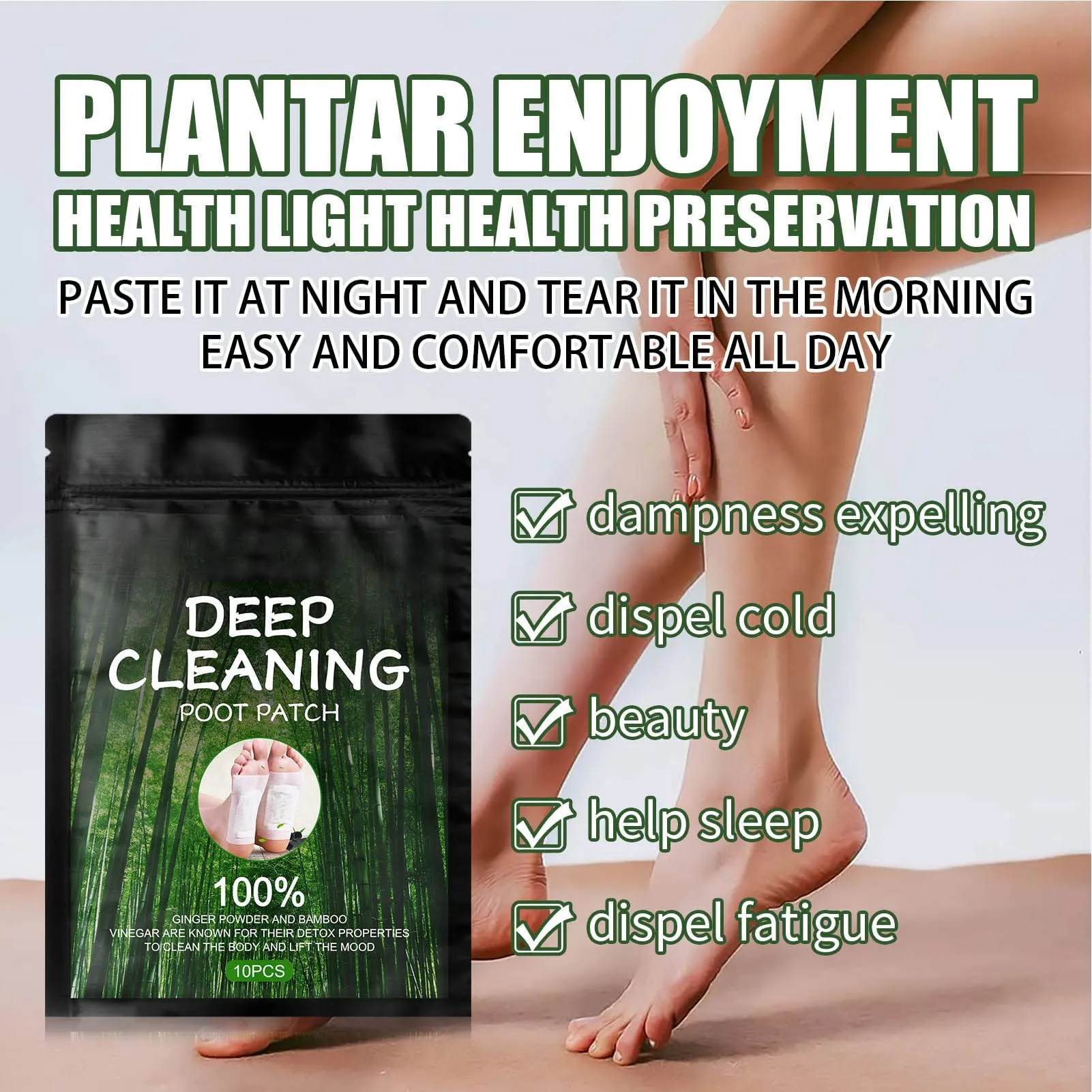 (30pcs)Detox Foot Patches, Deep Cleansing Foot Patch, Herbal Foot Patch, Natural Cleansing Foot Pads for Foot Care, Sleeping & Anti-Stress Relief