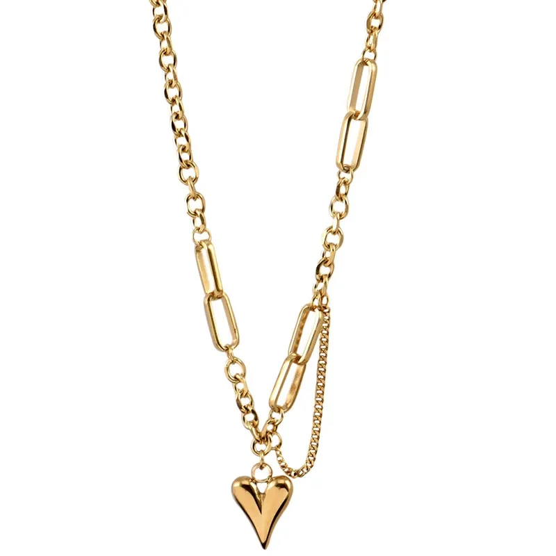 316L Stainless Steel New Love Heart Pendant Necklace