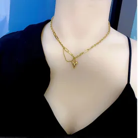316L Stainless Steel New Love Heart Pendant Necklace