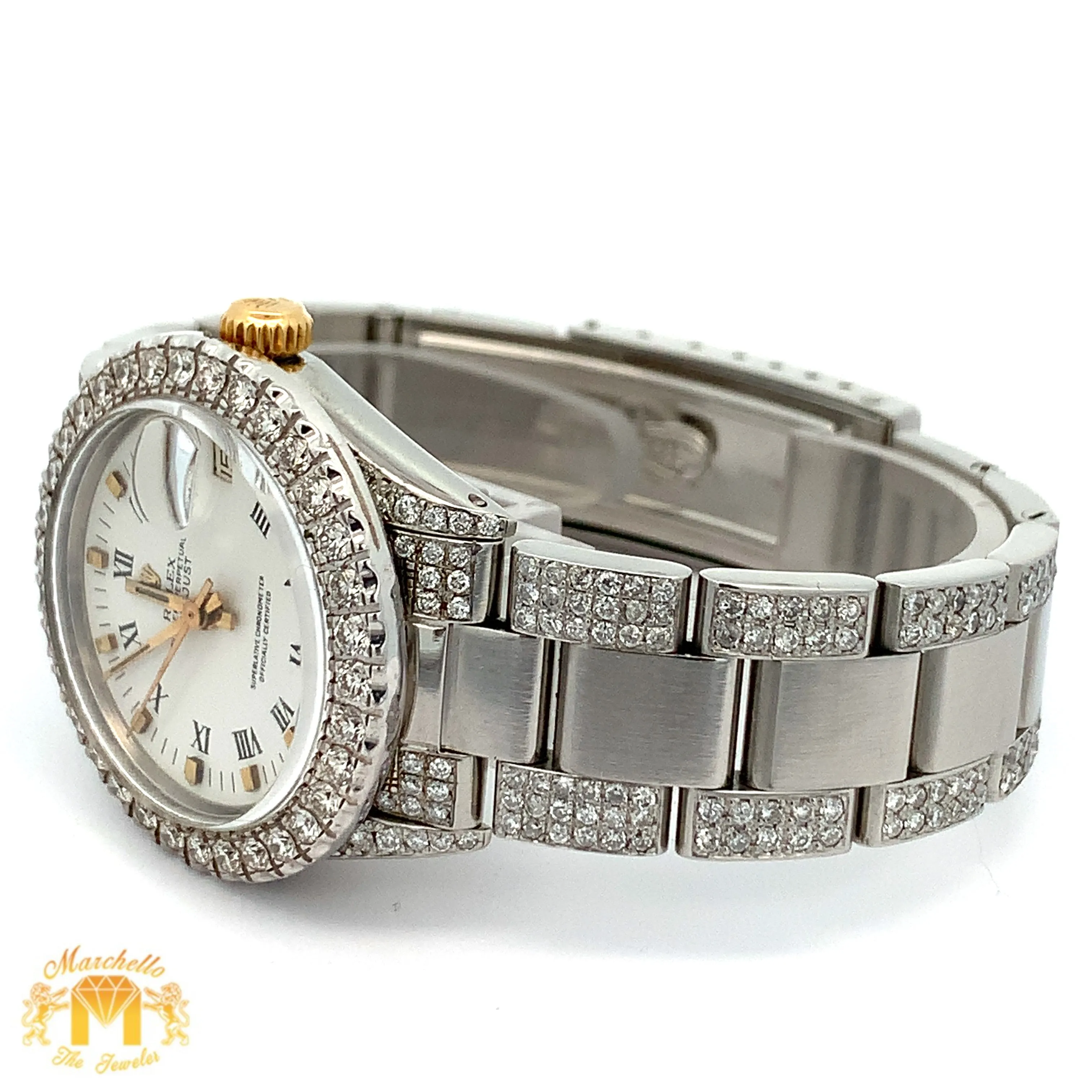 31mm Rolex Watch with Stainless Steel Oyster Diamond Bracelet