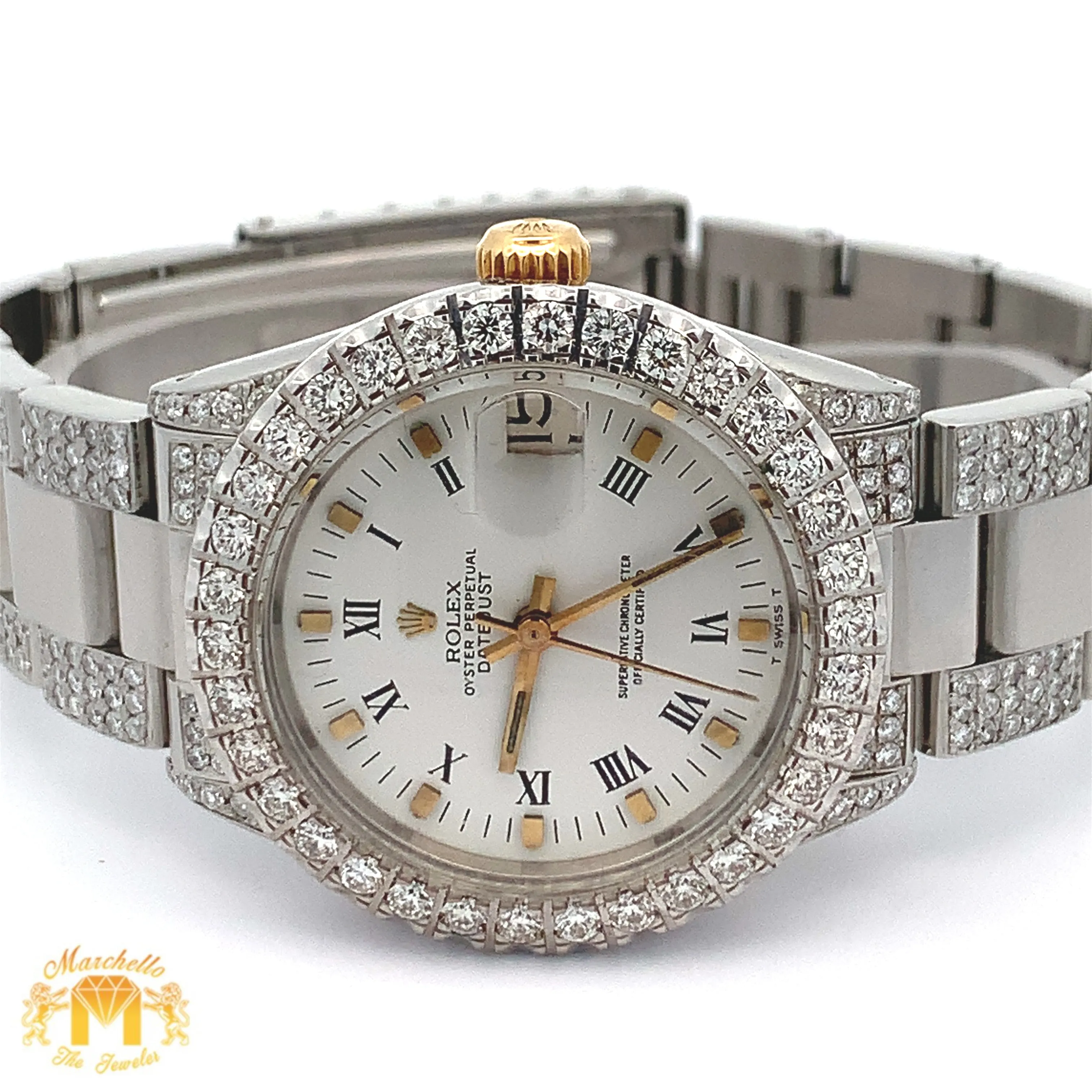 31mm Rolex Watch with Stainless Steel Oyster Diamond Bracelet