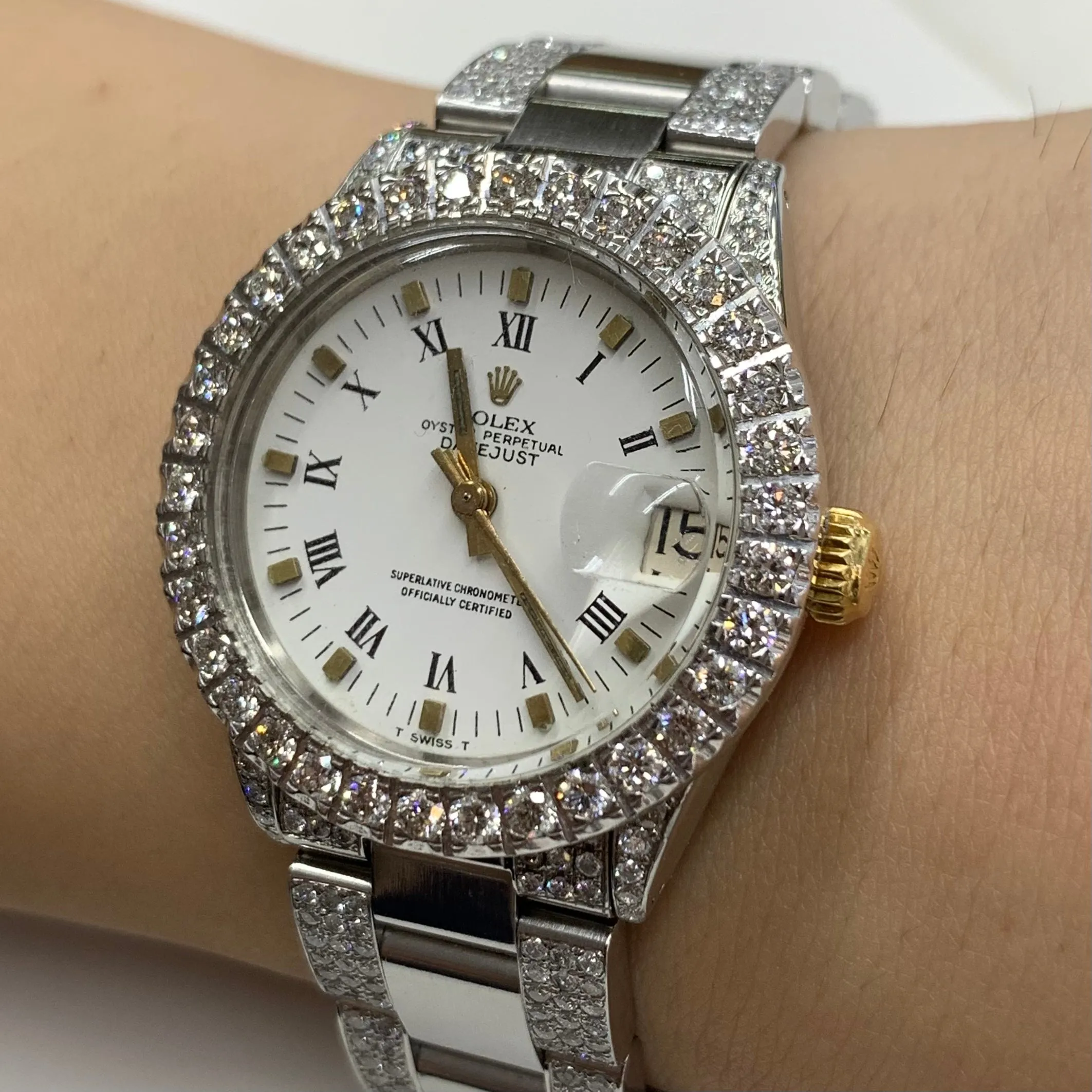 31mm Rolex Watch with Stainless Steel Oyster Diamond Bracelet