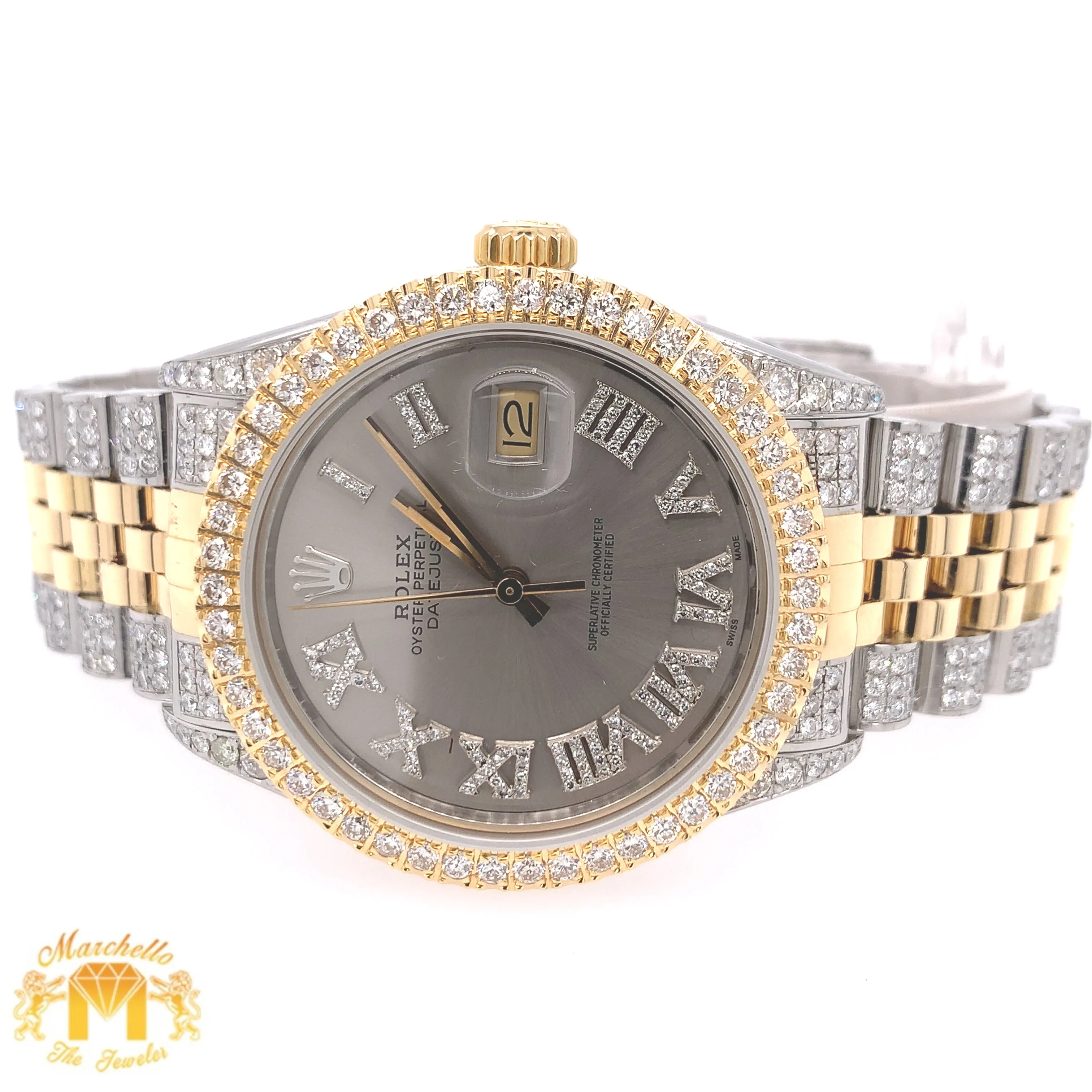36mm Stainless Steel Rolex Datejust Watch with Two-tone Jubilee Bracelet (quick-set, choose your color)