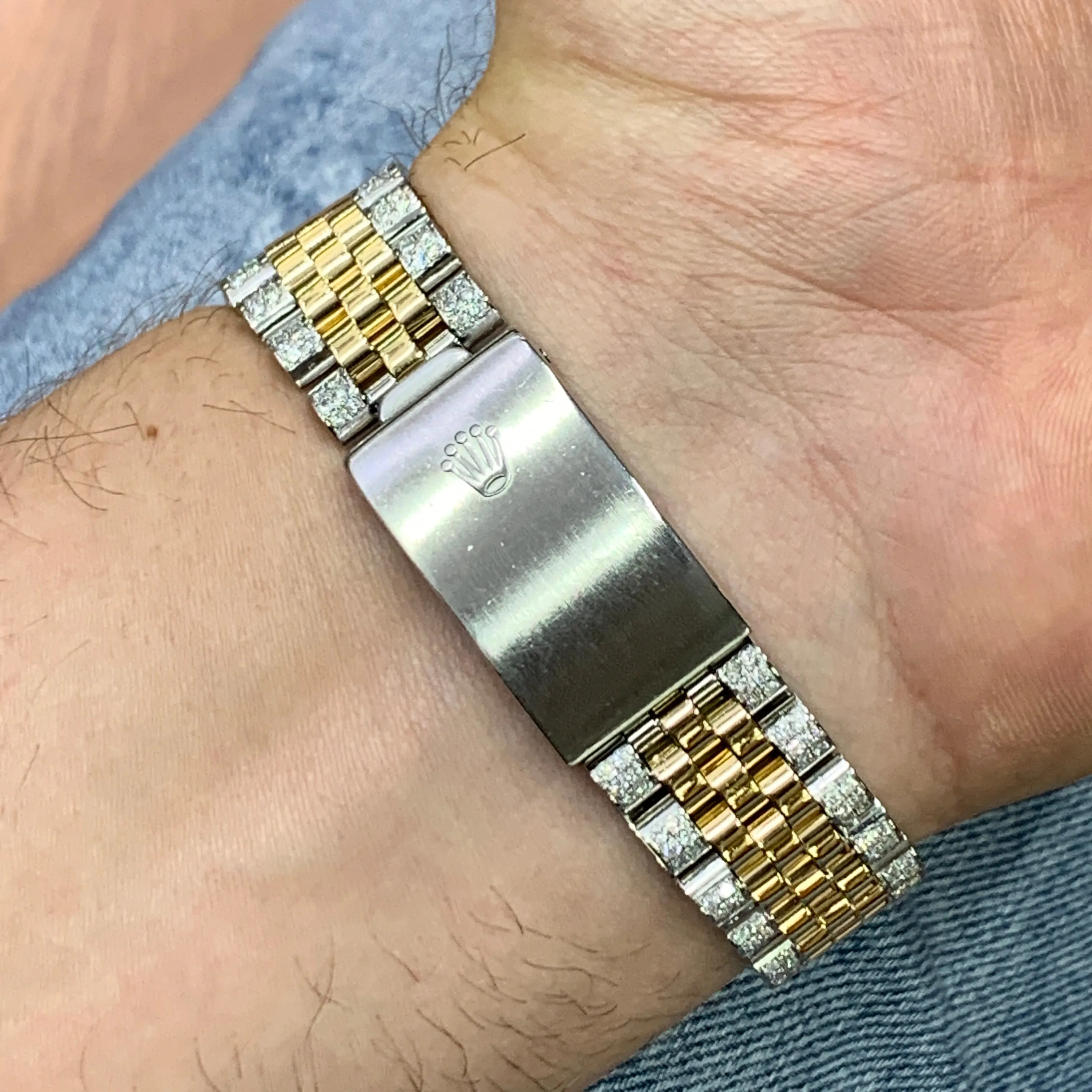 36mm Stainless Steel Rolex Datejust Watch with Two-tone Jubilee Bracelet (quick-set, choose your color)