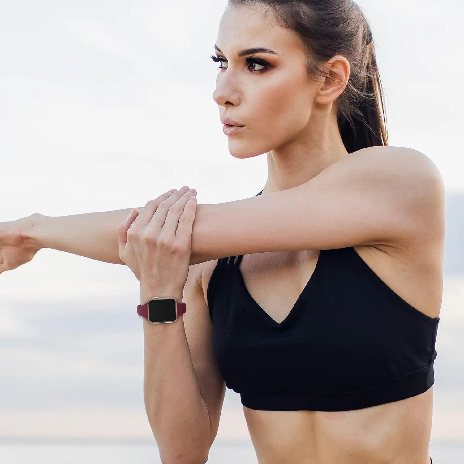 5 Pack Silicone Slim Bands Compatible with Apple Watch Band 38mm 42mm 40mm 44mm 41mm 45mm 46mm 49mm, Soft Narrow Sport Strap Thin Wristband for iWatch Series 10/9/8/7/SE/6/5/4/3/2/1/Ultra Women Men