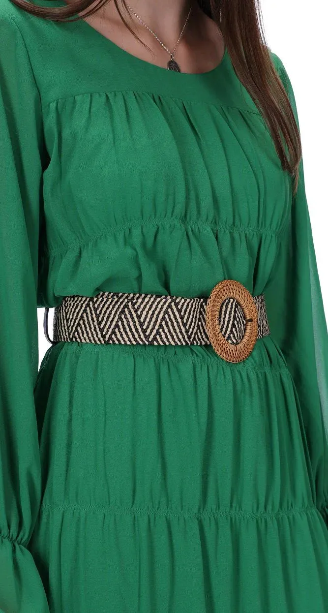 Augustine Meka Woven Belt Tan or Black Stripe