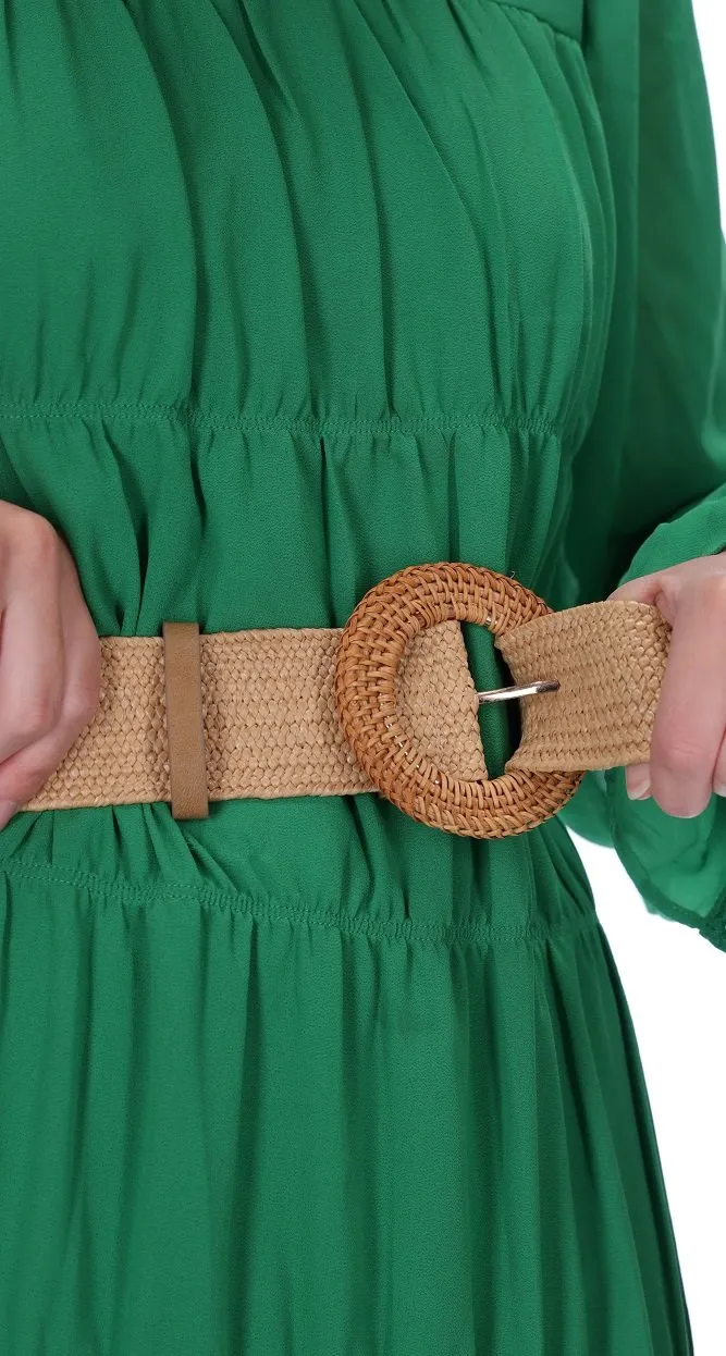 Augustine Meka Woven Belt Tan or Black Stripe