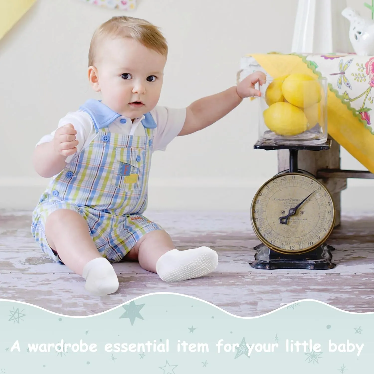 Baby Socks - Non Slip Ankle Socks with Non Skid Soles, 12 Pack for 6-12 Months & 1-3 Years