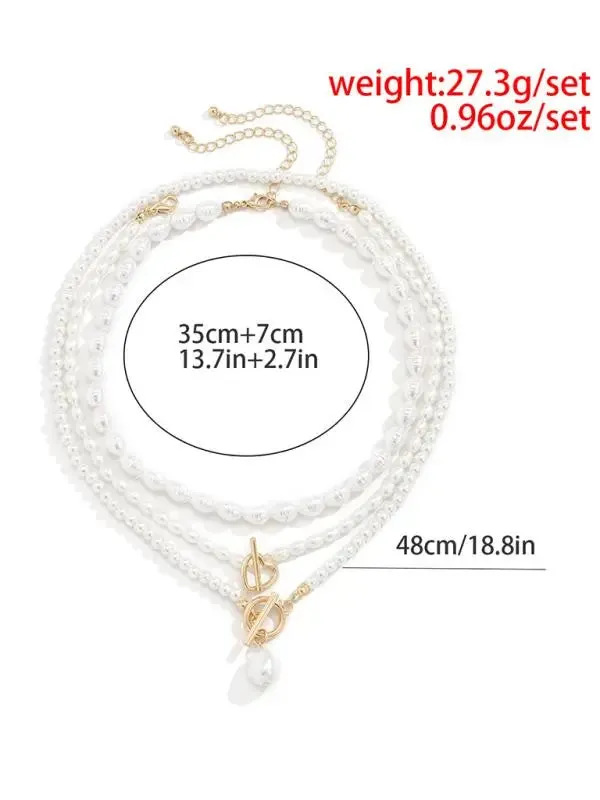 Blue Zone Planet |  Baroque shaped pearl necklace creative irregular chain clavicle necklace