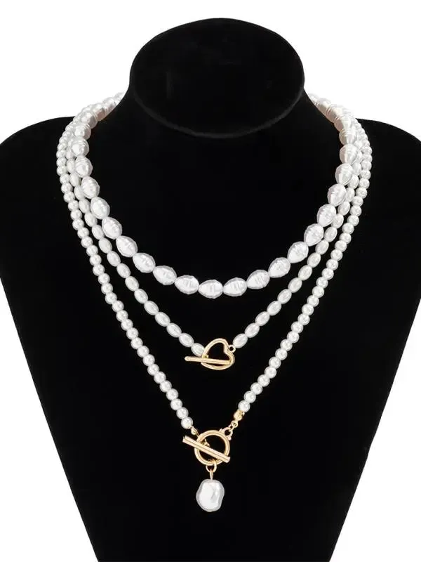 Blue Zone Planet |  Baroque shaped pearl necklace creative irregular chain clavicle necklace