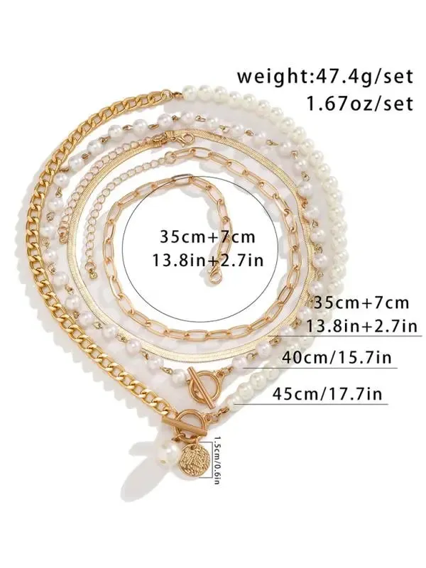 Blue Zone Planet |  Baroque shaped pearl necklace creative irregular chain clavicle necklace