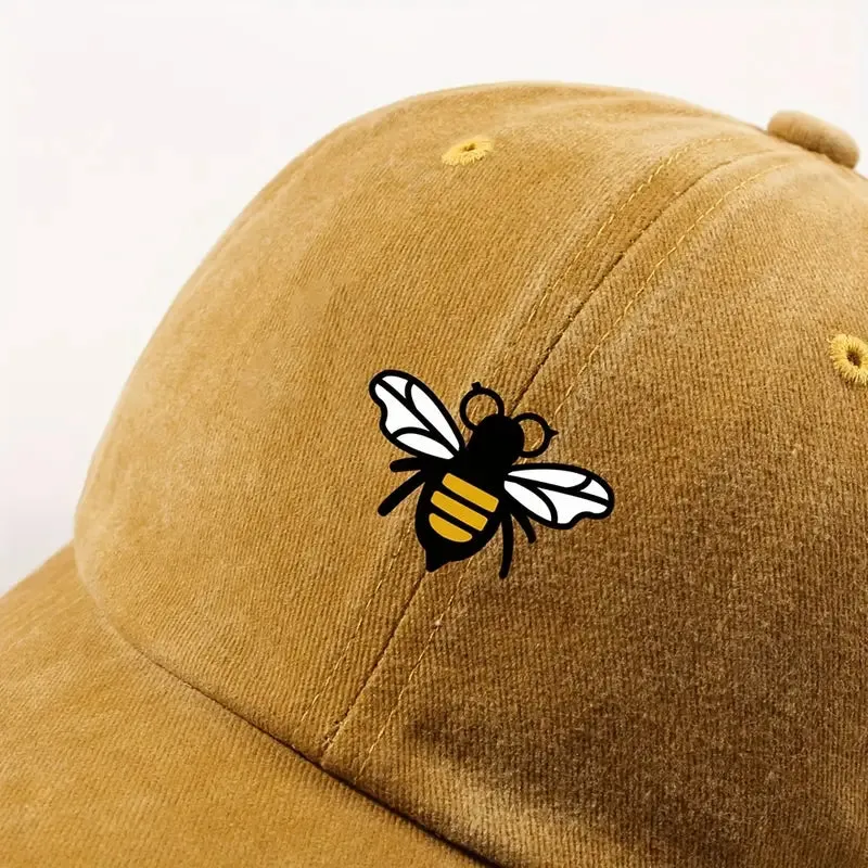 Caps Vibrant Multicolor Bee Print Baseball Cap