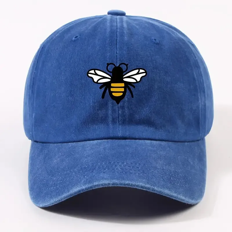 Caps Vibrant Multicolor Bee Print Baseball Cap