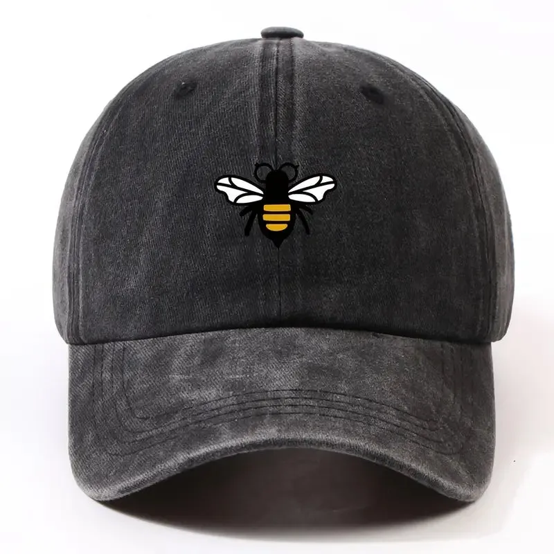 Caps Vibrant Multicolor Bee Print Baseball Cap