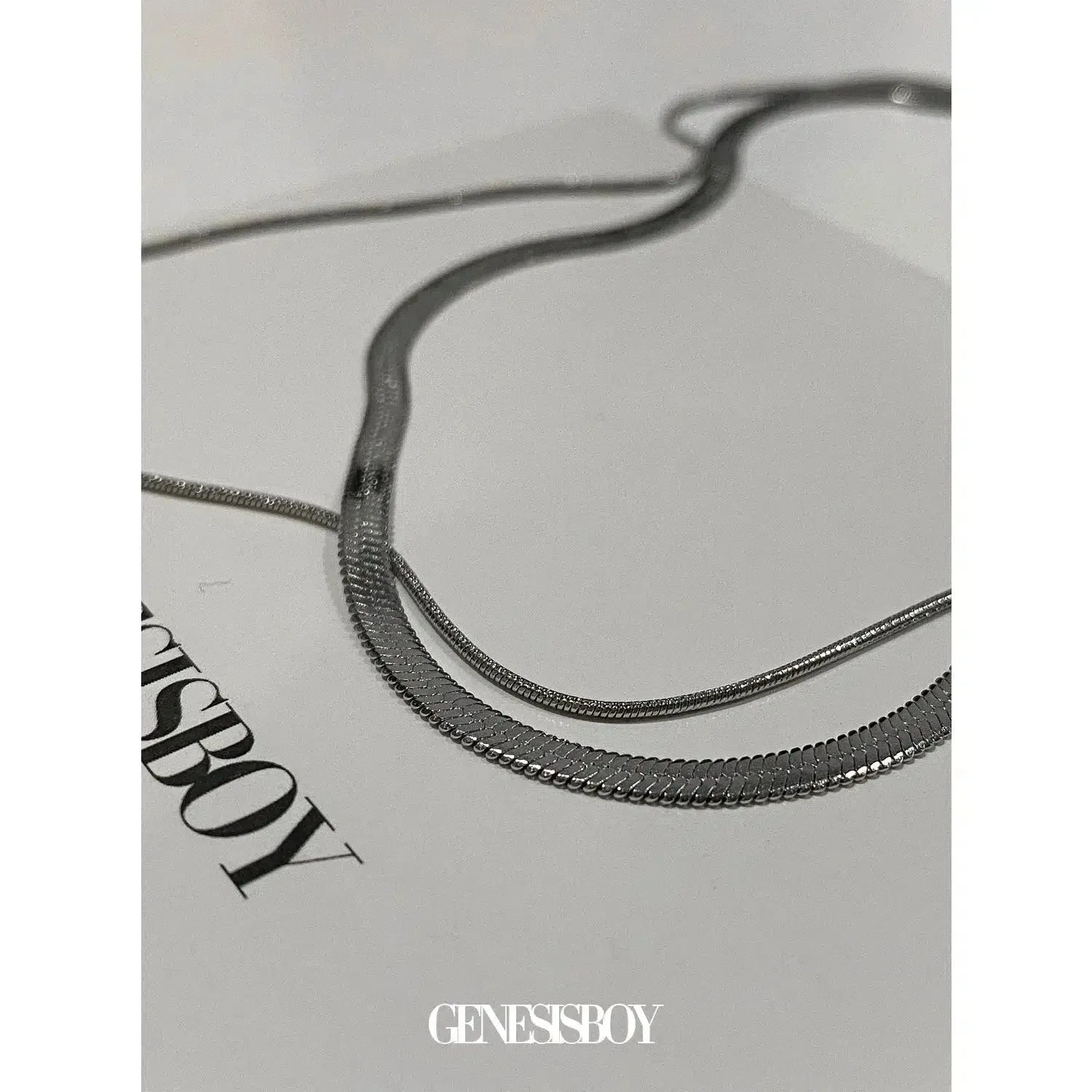 Chicmy- Snake Bone Double-Layered Necklace