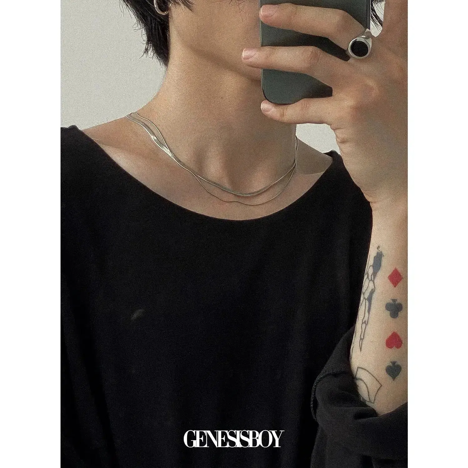 Chicmy- Snake Bone Double-Layered Necklace