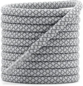 DELELE 2 Pairs 4/25" Thick Round Reflective Shoe Laces Safety Highlight Rope