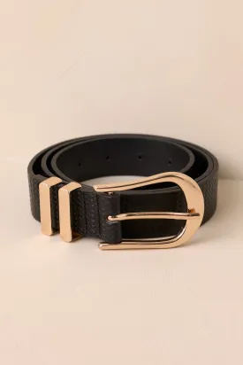 Desert Radiance Black Woven Textured Belt