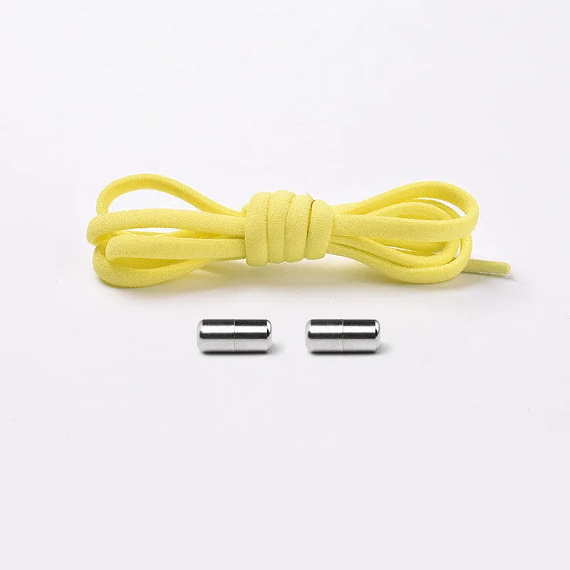 Elastic No Tie Shoelaces Semicircle Shoe Laces For Kids And Adult Sneakers Quick Lazy Metal Lock Laces Shoe Strings
