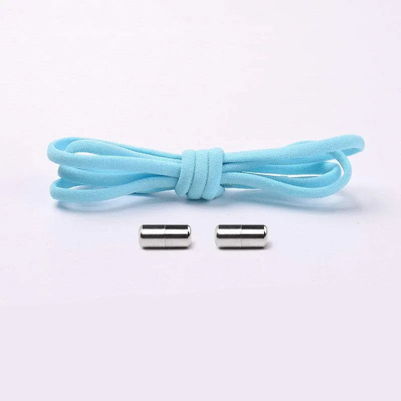 Elastic No Tie Shoelaces Semicircle Shoe Laces For Kids And Adult Sneakers Quick Lazy Metal Lock Laces Shoe Strings