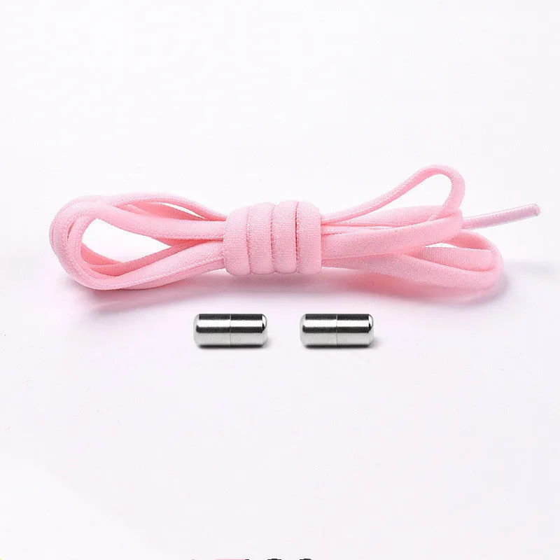Elastic No Tie Shoelaces Semicircle Shoe Laces For Kids And Adult Sneakers Quick Lazy Metal Lock Laces Shoe Strings