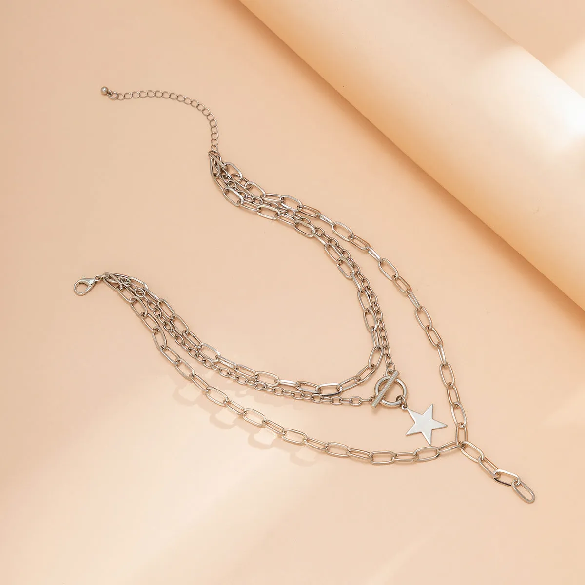 Fashion Metal Chain XINGX Necklace Set Twin Clavicle Chain Necklace