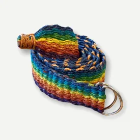 Hemp Belt - Boho Hippie Vegan Multi-Color Rainbow Belt
