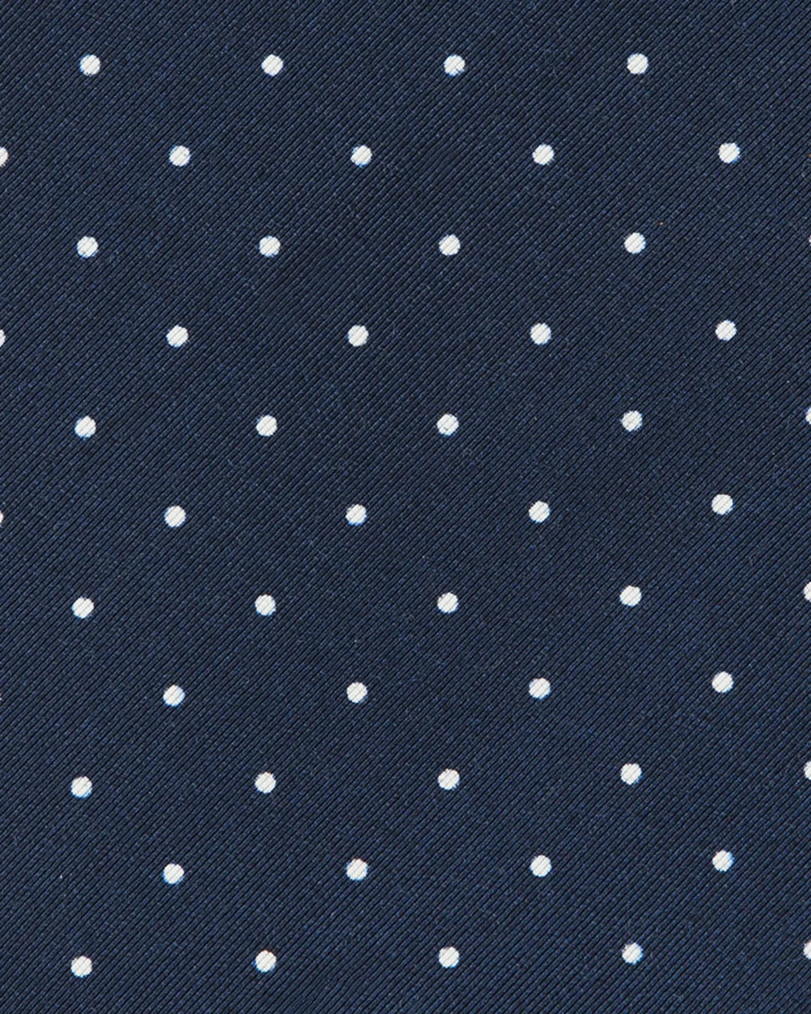 Irish Poplin Tie in Navy/White Dot