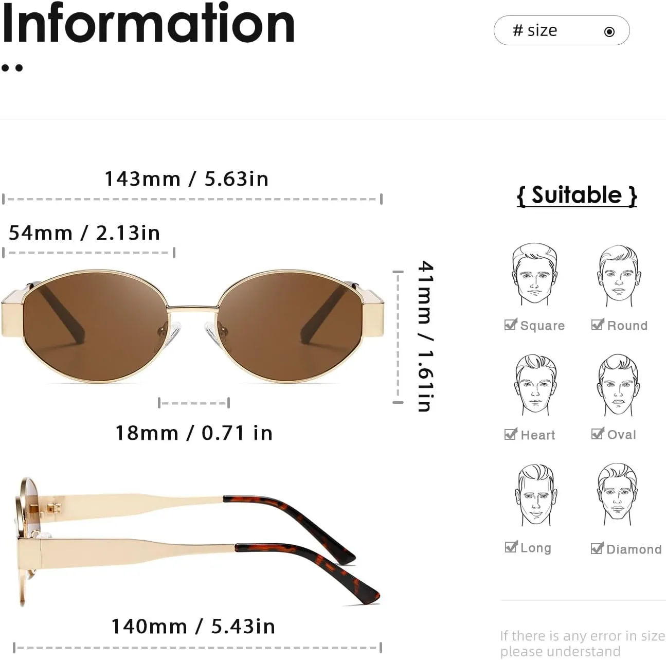 kimorn Retro Oval Sunglasses for Women Men Trendy Sun Glasses Classic Shades UV400 Protection K1653
