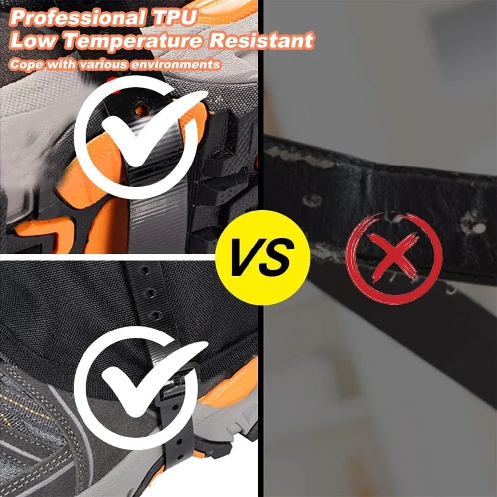 Leg Gaiters Waterproof Snow Boot Gaiters for Snowshoeing, Hiking, Hunting, Running, Motorcycle Anti-Tear Oxford Fabric, TPU Instep Belt Metal Shoelace Hook for Outdoor