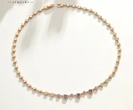 Night's Dream rainbow-colored necklace is fashionable and sexy clavicle chain, light luxury