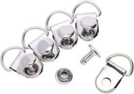 ONLYKXY 50 Pieces Shoe Boot Lace Hooks Buckle Rivets Loop Ring with Rivets, Shoe Boot Buckle