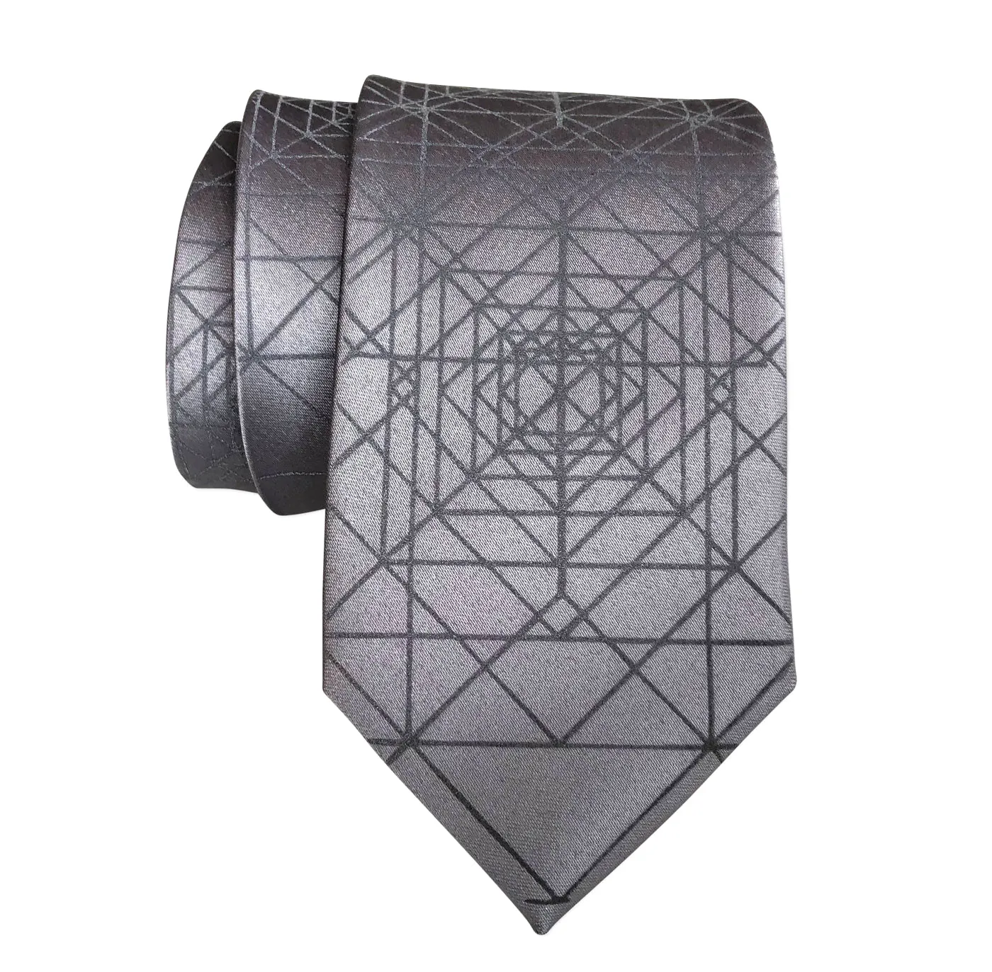 Op Art Triangles Necktie, Retroreflective Print Tie