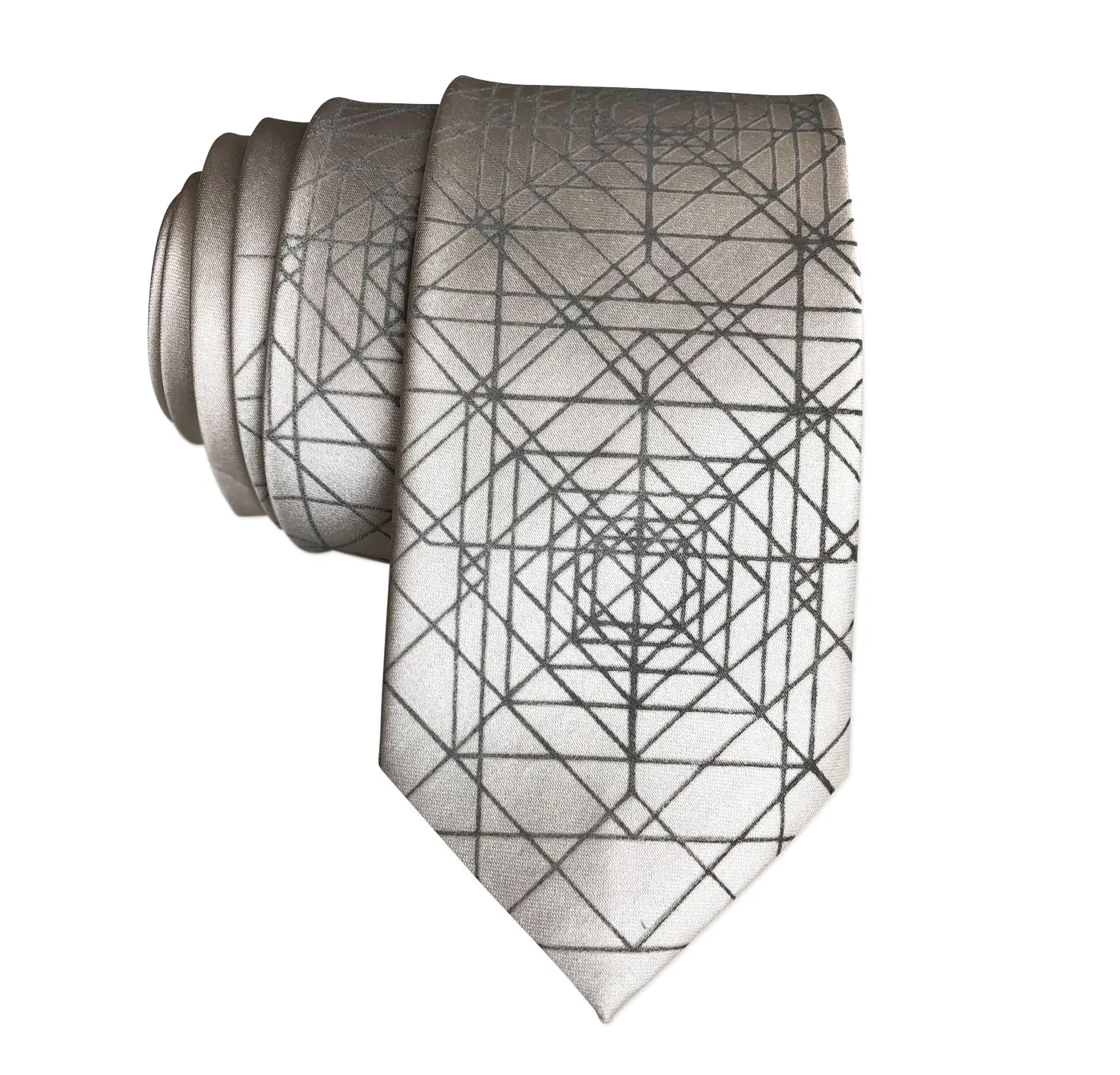 Op Art Triangles Necktie, Retroreflective Print Tie