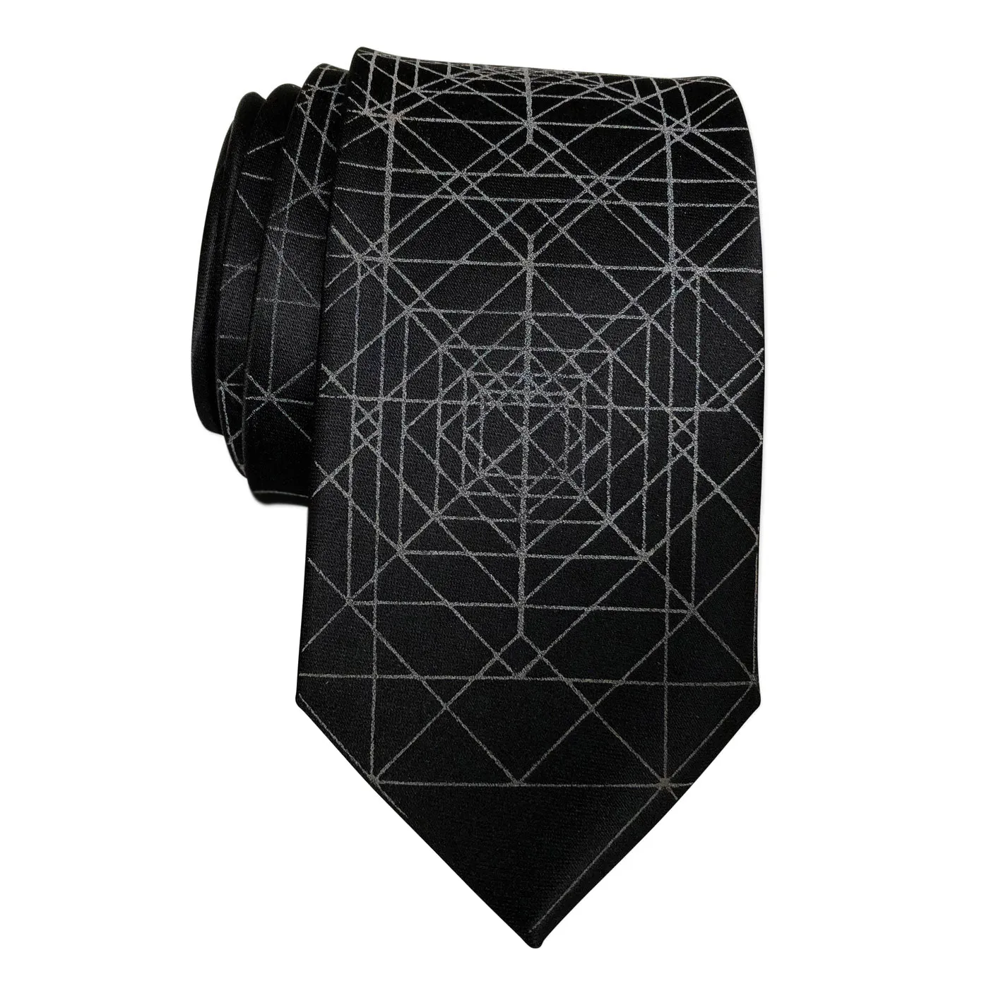 Op Art Triangles Necktie, Retroreflective Print Tie