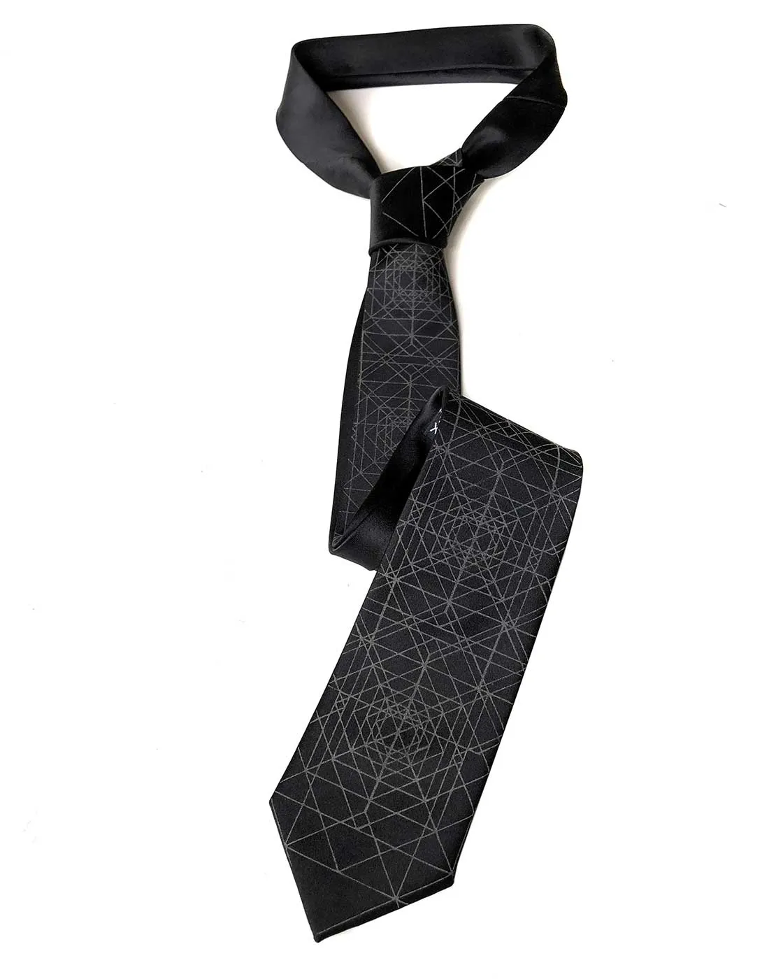 Op Art Triangles Necktie, Retroreflective Print Tie