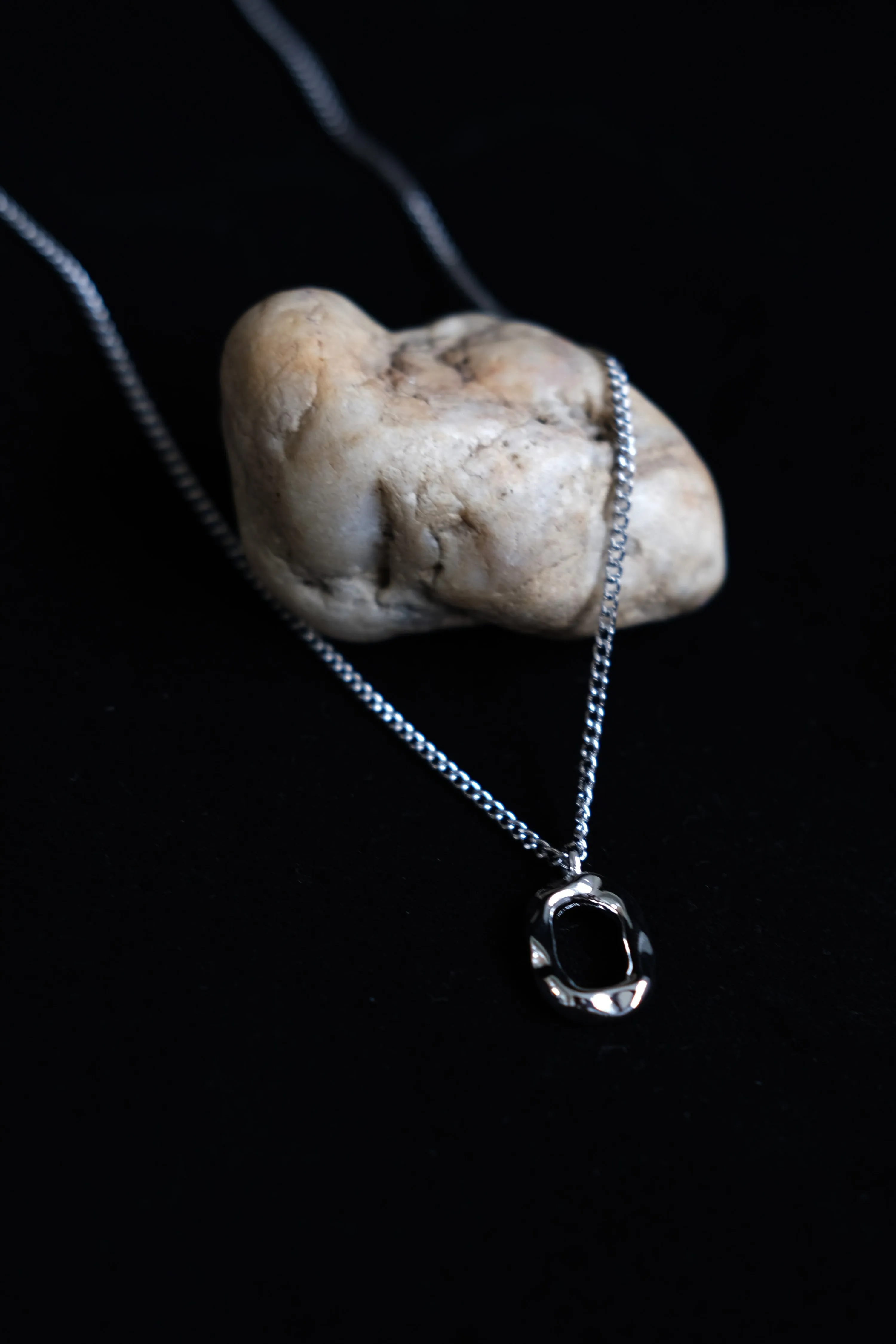 Oval Clavicle Chain Silver