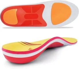 Plantar Fasciitis Relief Insole Heavy Duty High Arch Supports Orthotics Men Women Overpronation Inserts, Orthopedic Flat Feet Pads Heel Pain Work Boot Shoe Insoles Size(7-7 1/2)