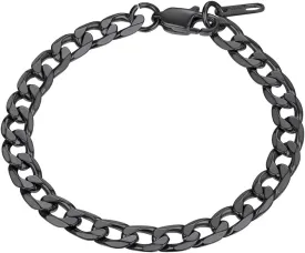 PROSTEEL Mens Cuban Link Bracelet, Black/18K Gold 316L Stainless Steel Cuban Chain Bracelet Hip Hop Jewelry, W: 6mm/9mm/13mm, L: 7.5"/8.3", Come with Box