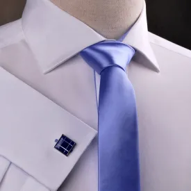 Pure Solid Light Blue Super Skinny Tie