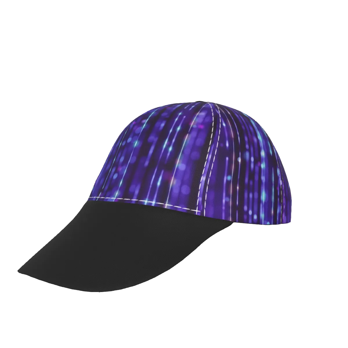 Purple Dude with Black Peaked Cap