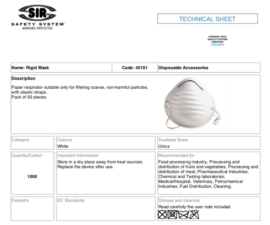 RIGID MASK [50pcs]