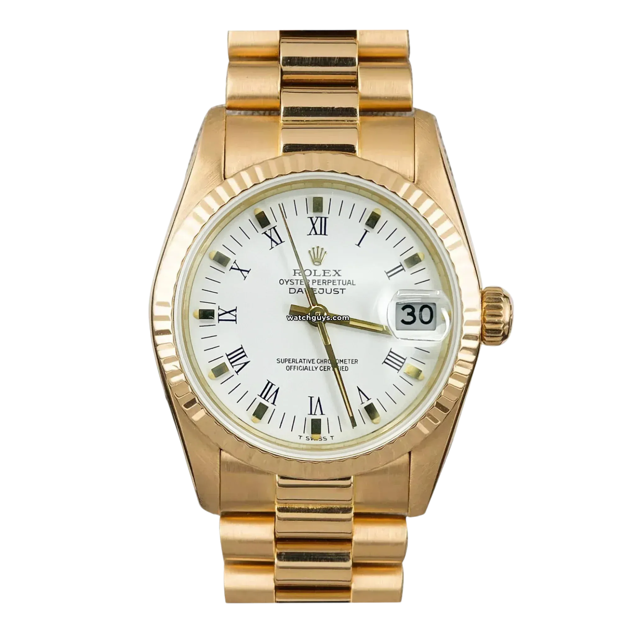 Rolex Datejust 68278 White Roman President