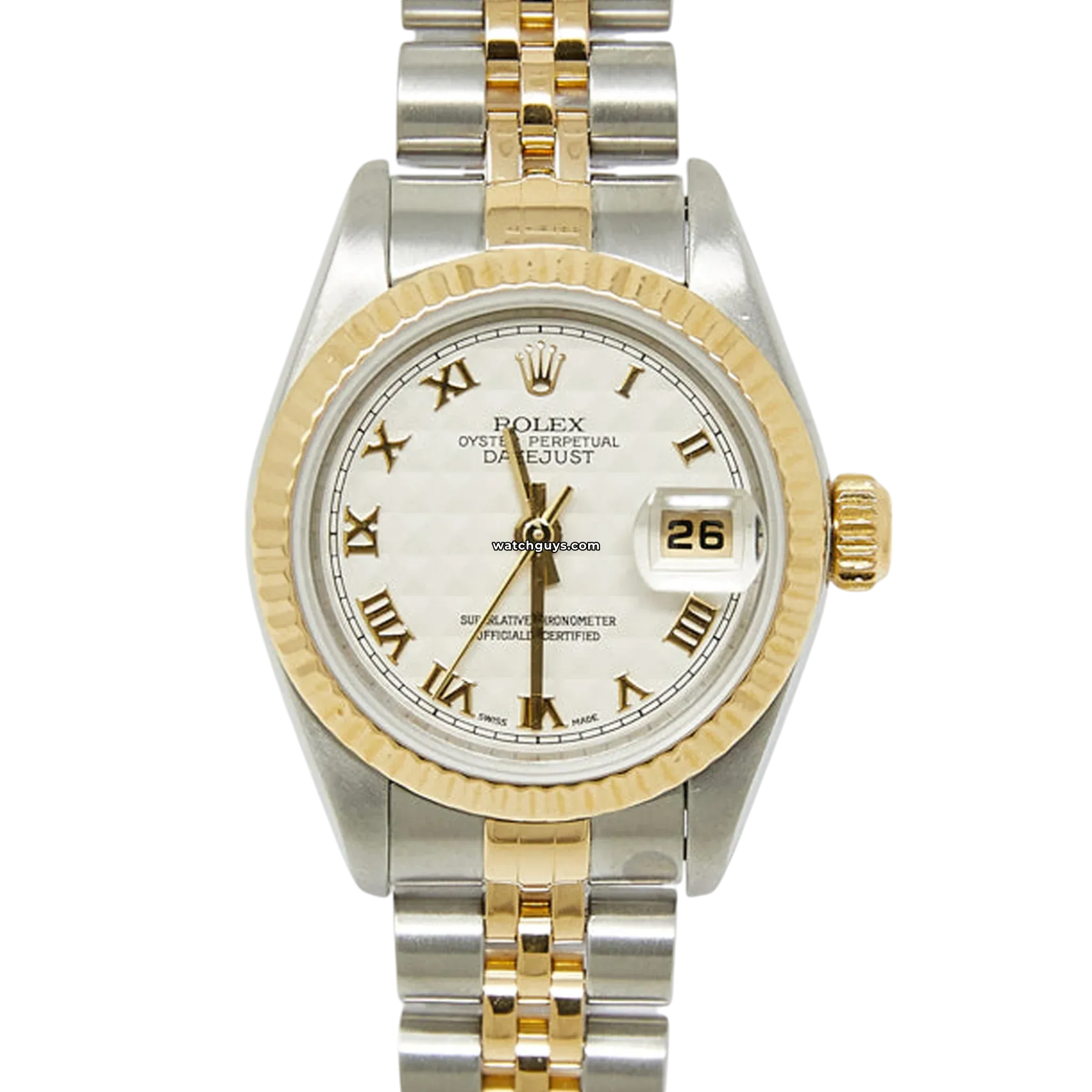 Rolex Datejust 69173 Ivory Pyramid Roman