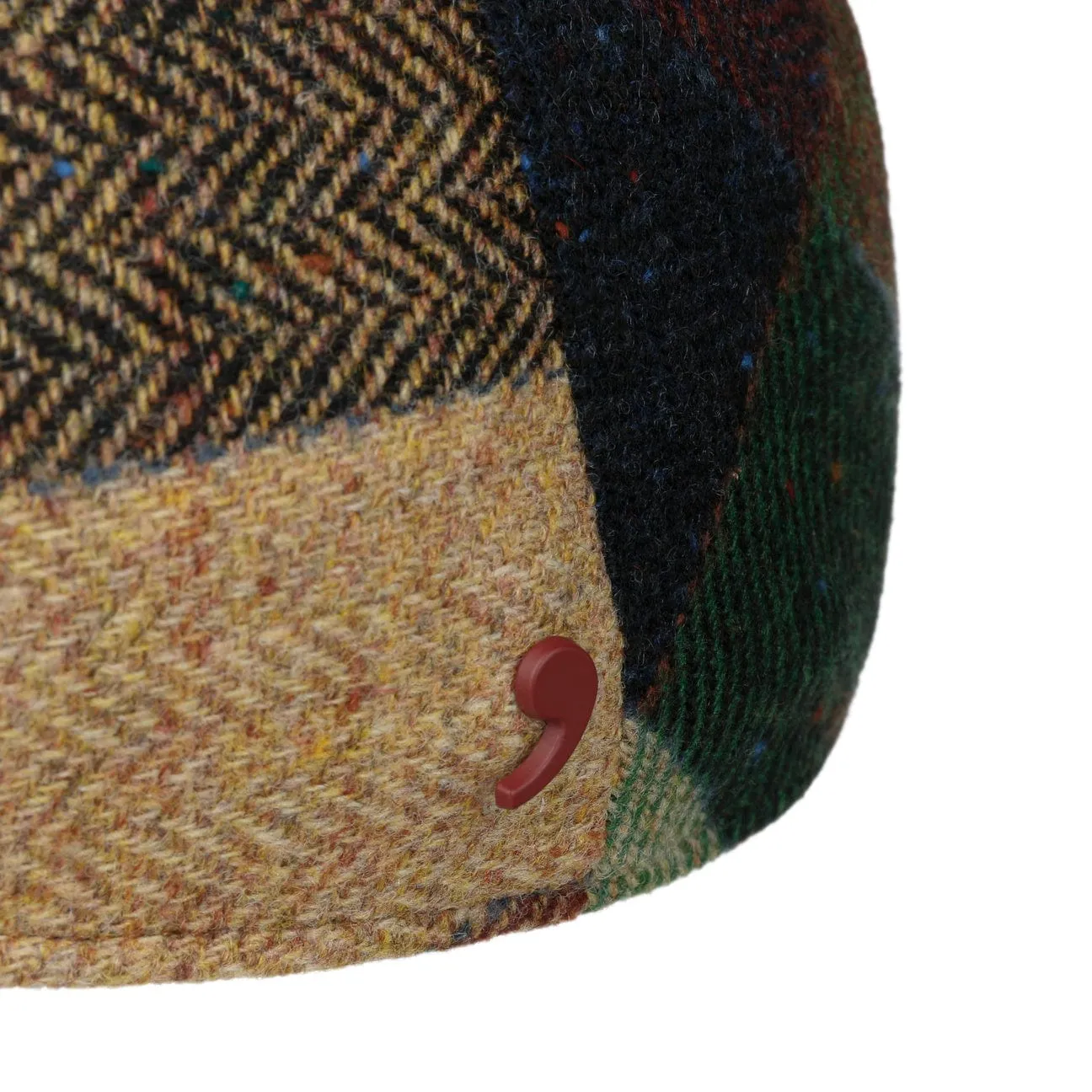 Salveno Wool Check Flat Cap by Alfonso D'Este