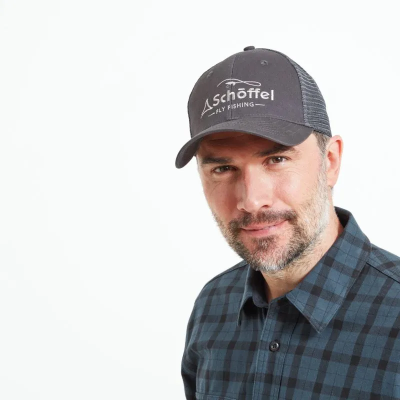 Schoffel Fly Fishing Mens Trucker Cap - Charcoal